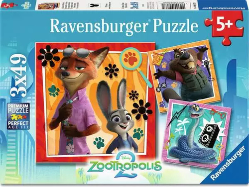 Puzzle 3x49 pieces Une nouvelle mission Zootopie 2