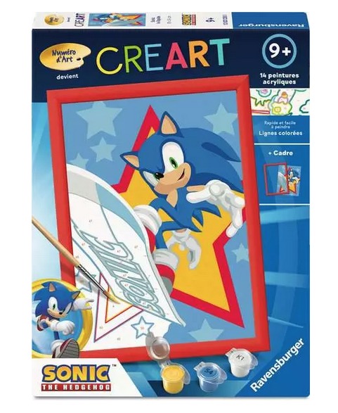 CreArt Peinture au numero Sonic a l aventure