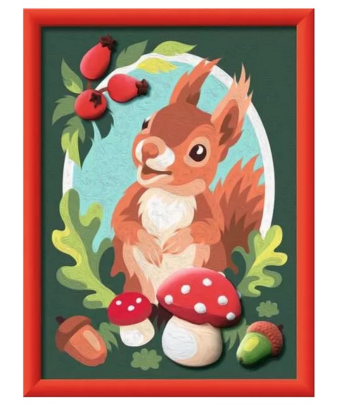 CreArt Peinture au numero Ecureuil et champignons