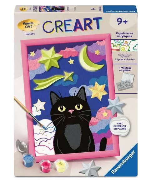 CreArt Peinture au numero Chat noir