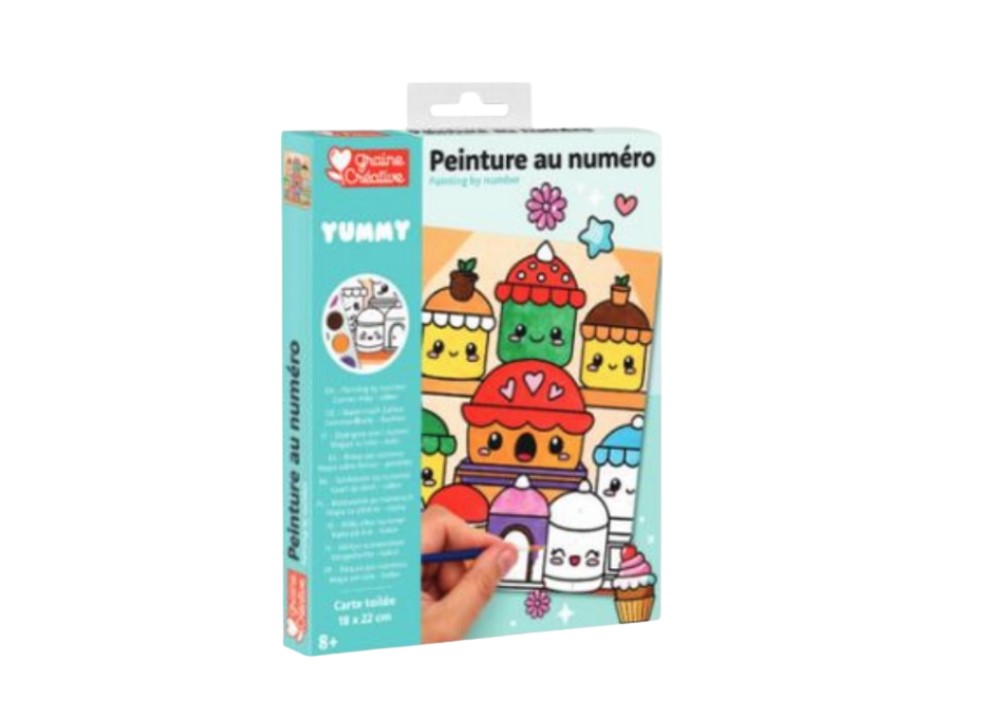 peinture au numero gateau kawaii