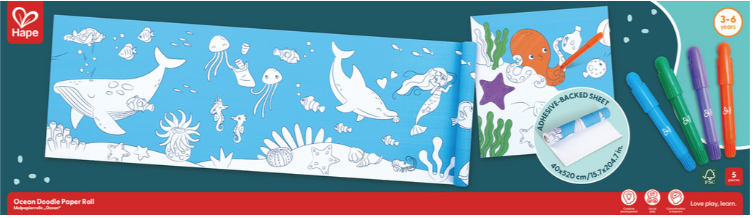 Rouleau a dessin et feutres - Ocean