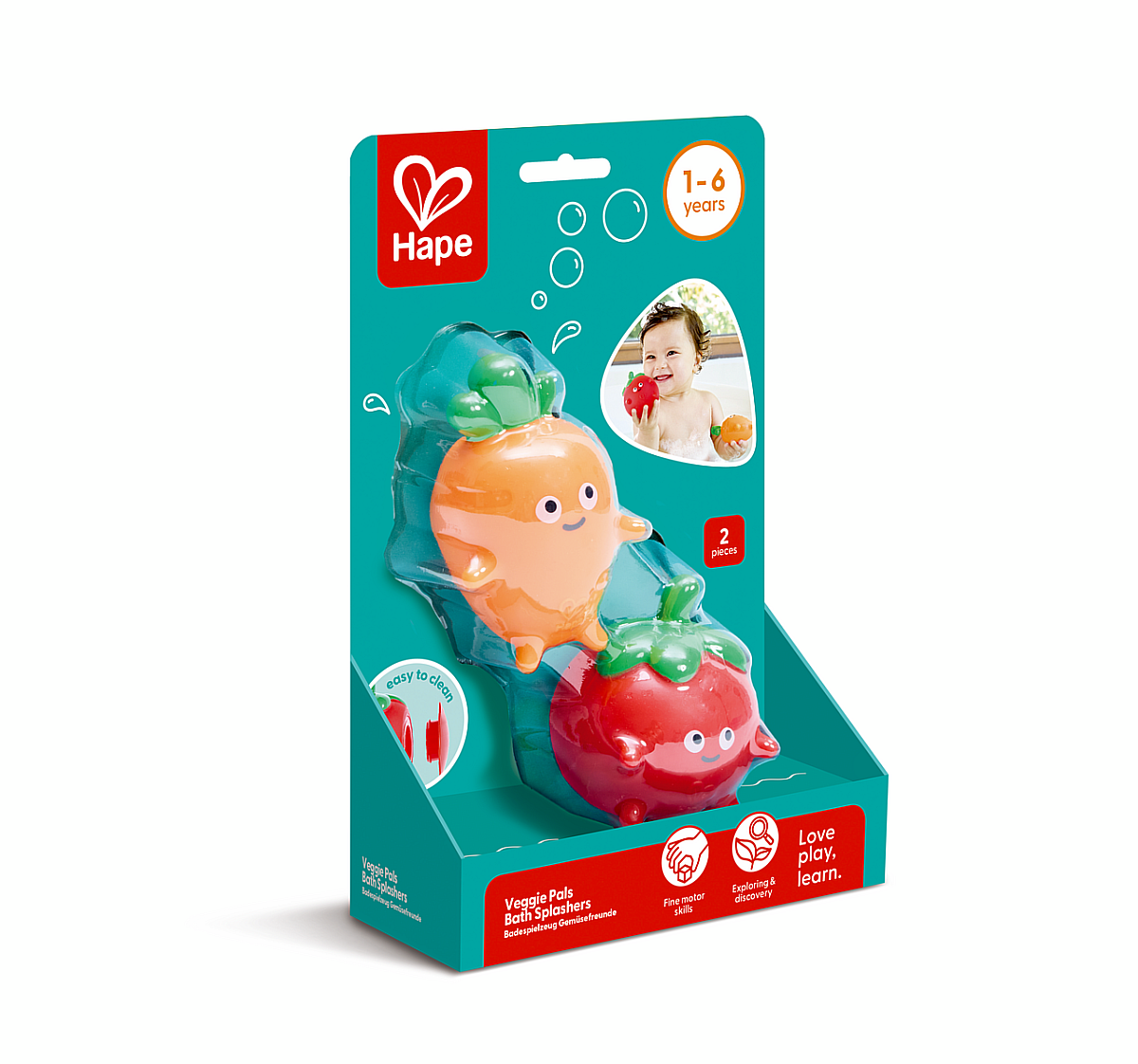 Set de 2 jouets pour le bain - petits légumes