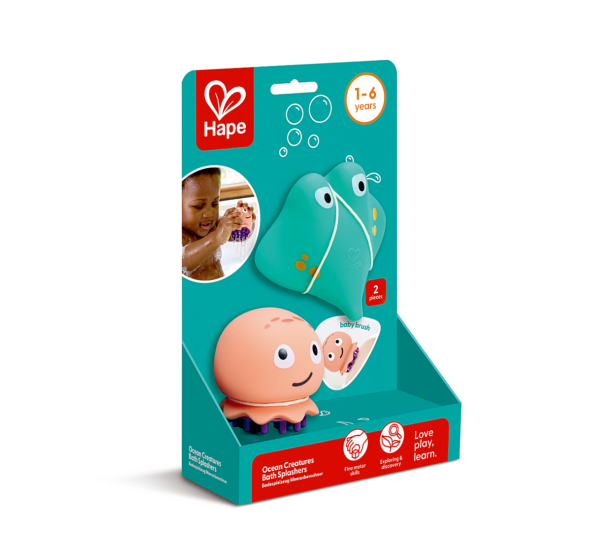 Set de 2 jouets de bain - animaux marins