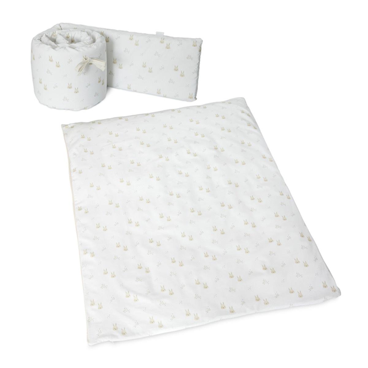Ensemble linge Nordique + tour de lit 90x50 Rabbits