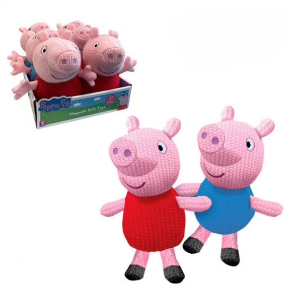 Peluche Peppa Pig Tricot 18cm Asst