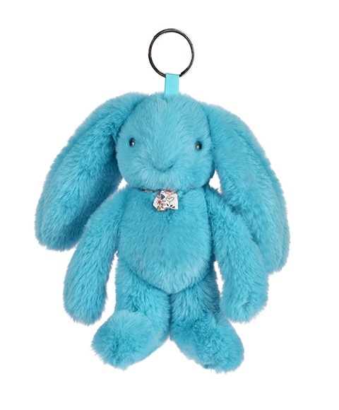 Porte clé lapin en peluche Turquoise - 18cm