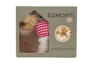 Mini Eliot le chien avec son manteau