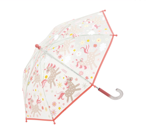 Parapluie transparent - Licorne 68cm