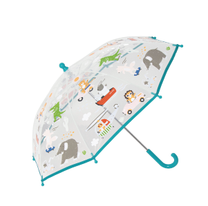 Parapluie transparent - Animaux et transport 70cm