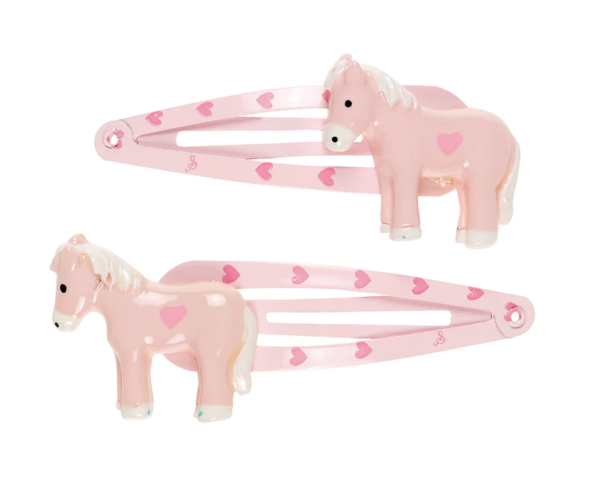 Barettes Cira - cheval rose clair