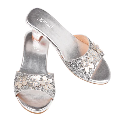 Pantoufle a talon haut Mariona - argent metallise 24-25