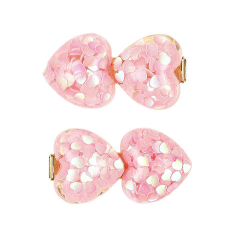 Barettes Quirine coeur rose - Souza