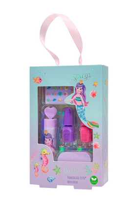 Set de maquillage levres et ongles sirene