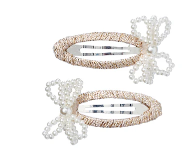 Pinces a cheveux Dimphy noeud dore