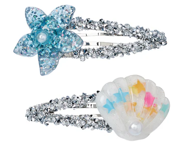 Pinces a cheveux Sade coquillage argent