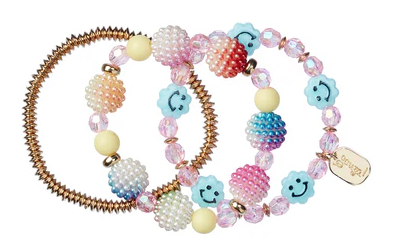 Set de 3 bracelets Iris smiley
