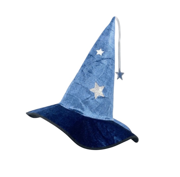 Chapeau pointu bleu etoiles - Stella