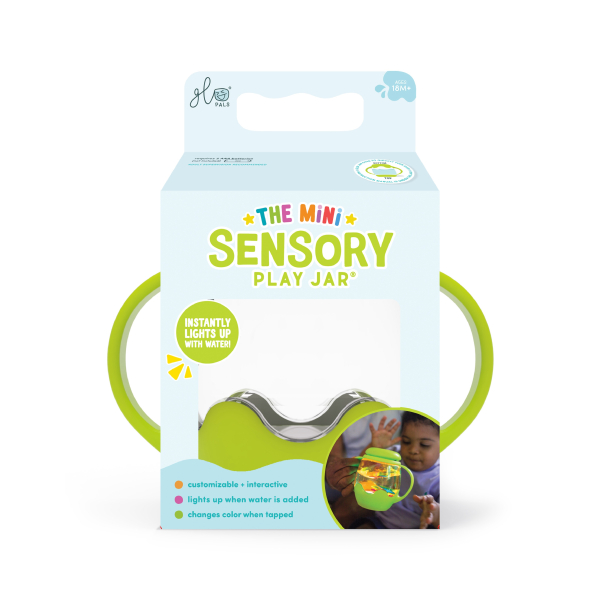 Mini Sensory Play Jars Glo Pals vert