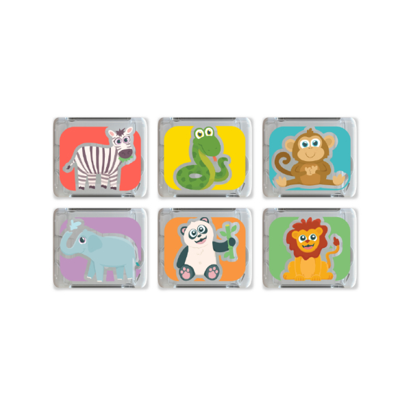 Cubes lumineux zoo pour le bain