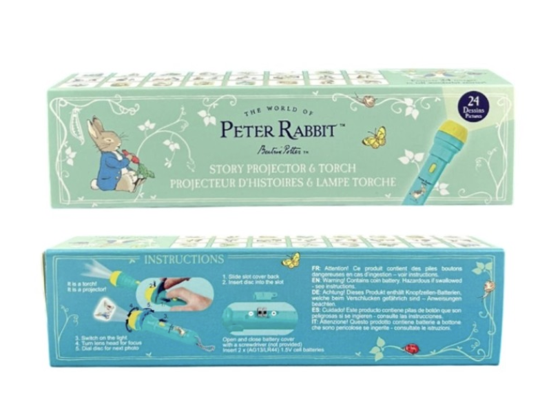 Projecteur d histoires et lampe de poche Pierre Lapin