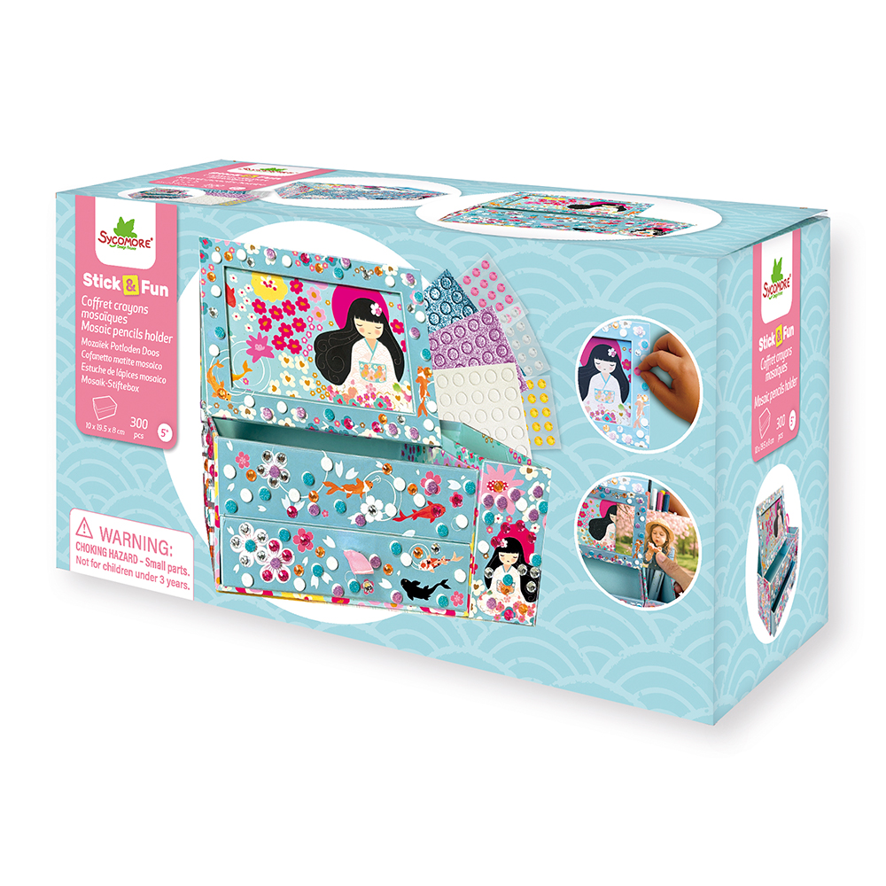 Coffret a crayon a customiser en mosaïque - Stick N fun