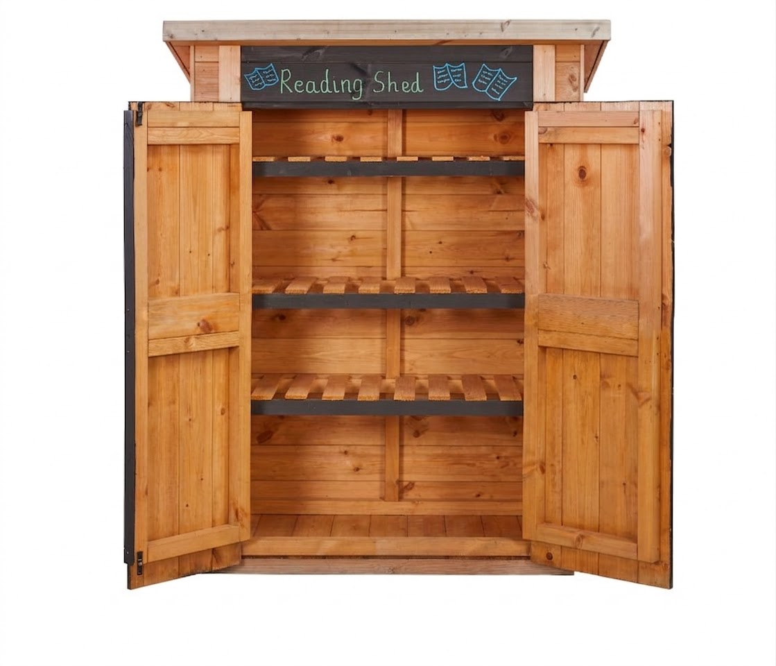 Cabanon-bibliothèque enfant en bois