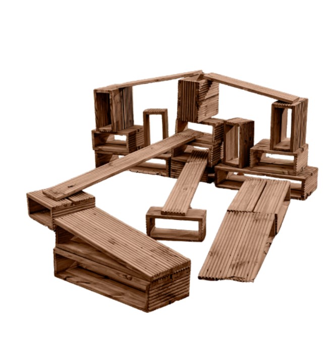 Blocs en bois jeux de mobilité Deckciting