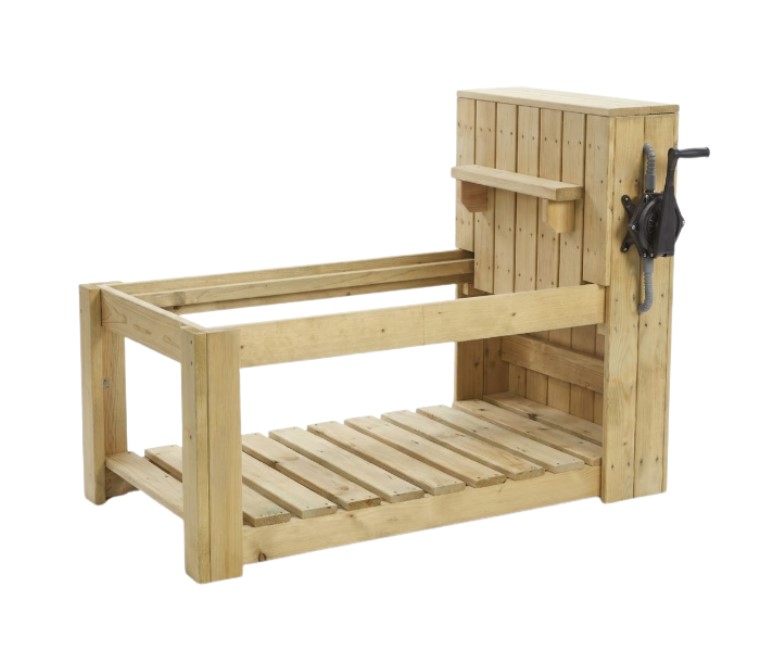 Station en bois - pompe double entrée