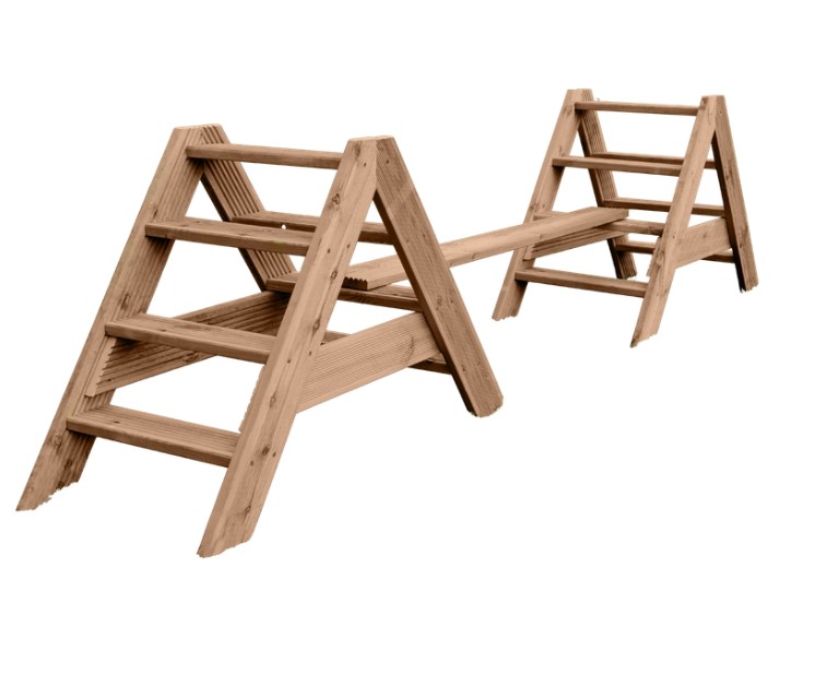 Mini funambule - parcours de motricité en bois