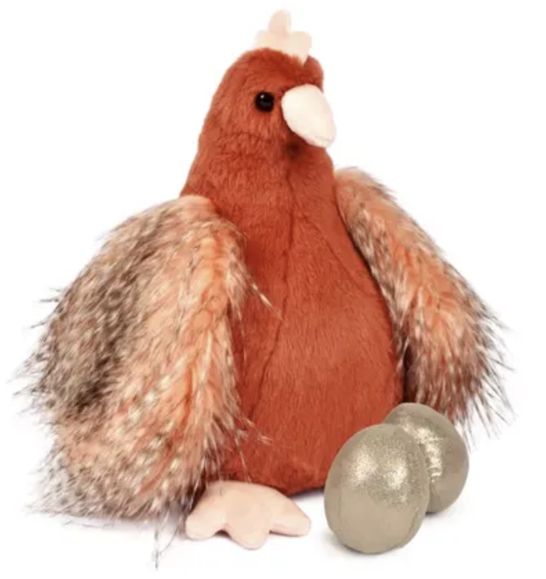 peluche poulette et ses oeufs d'or