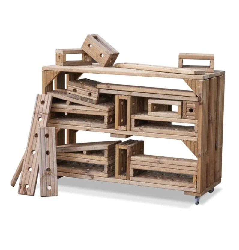 Chariot de blocs Imagineering avec 25 blocs