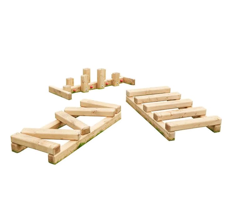 Trio pistes équilibre en bois