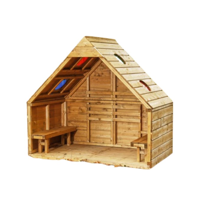 Cabane en bois style tipi