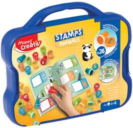 Valisette des 26 tampons creatifs - Animaux