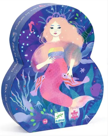 Puzzle silhouette - Ella la sirene - 36 pcs