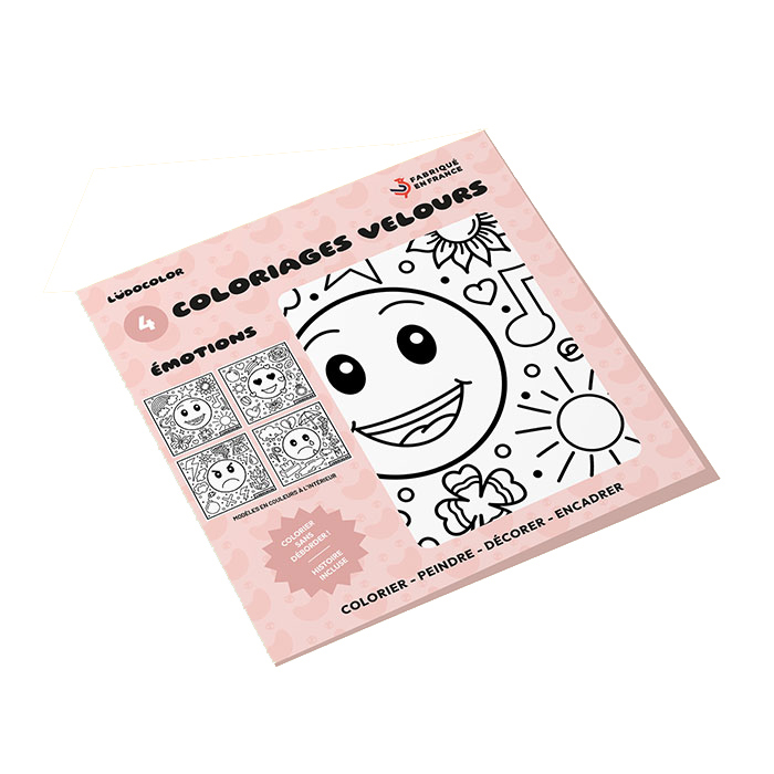 Lot de 4 coloriages velours les Emotions