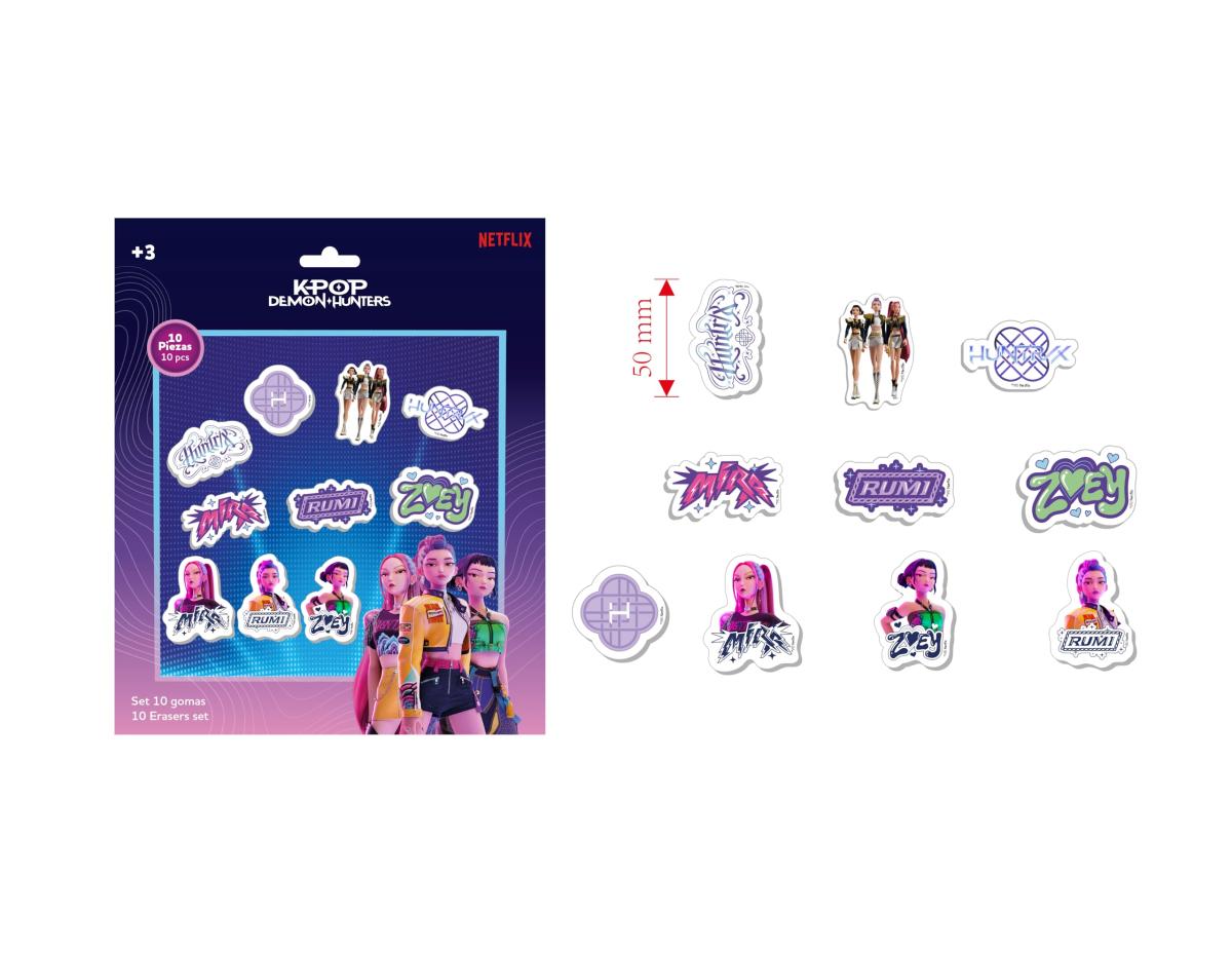 Set de 10 gommes Kpop Demon hunter