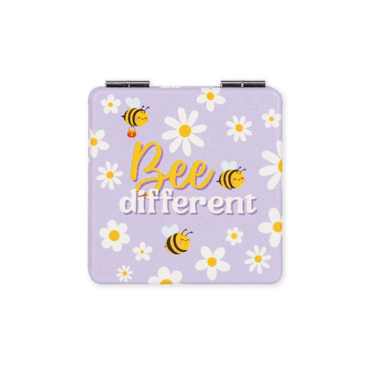 Miroir de sac à main avec miroir grossissant, Motif Bee
