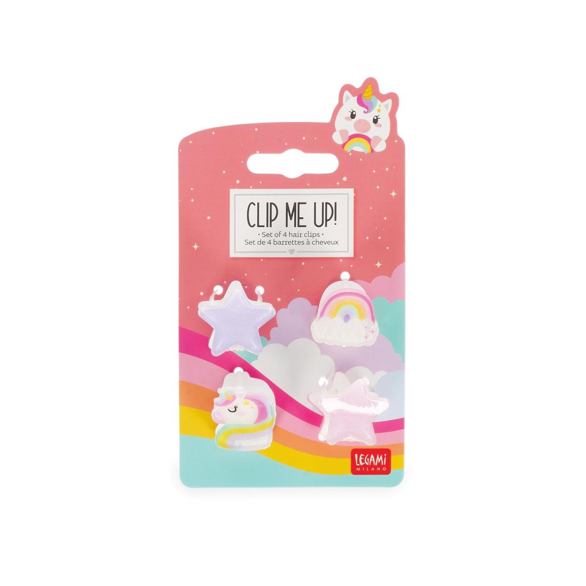 Clip me up! - set de 4 mini barrettes à cheveux - unicorn
