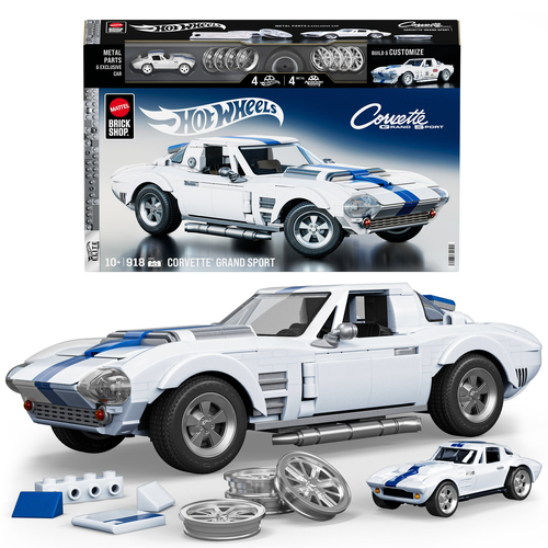 Hot Wheels-Coffret de Construction Corvette Grand Sport-avec 918 pieces