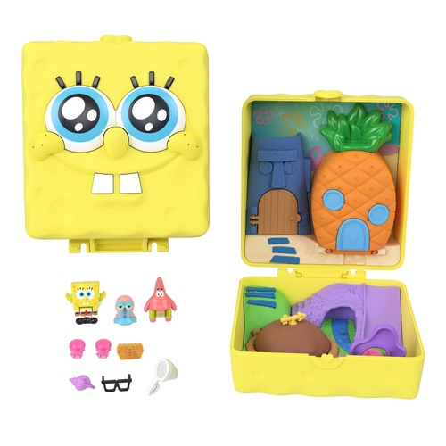 Polly Pocket-Coffret Bob l Eponge avec poupee Patrick, 7 accessoires