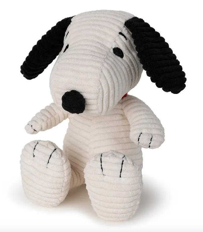 Snoopy - peluche en velours cotele - Creme 19cm