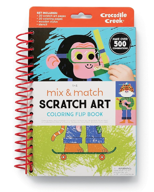Livre scratch Art - Mix and match - Animaux