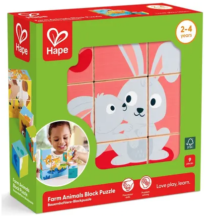 Puzzle cubes animaux de la ferme