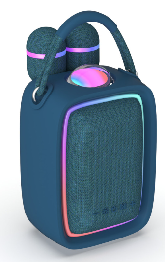 Enceinte & Karaoké Lumineuse - SINGY PARTY BLEU NAVY