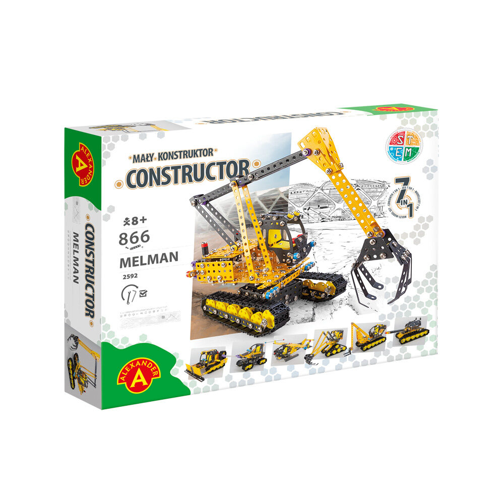Jeu de construction 7 en 1 Melman Constructor Pro - 866 pièces