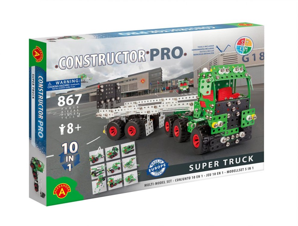 Jeu de construction 10 en 1 Super Truck Constructor Pro - 867 pcs