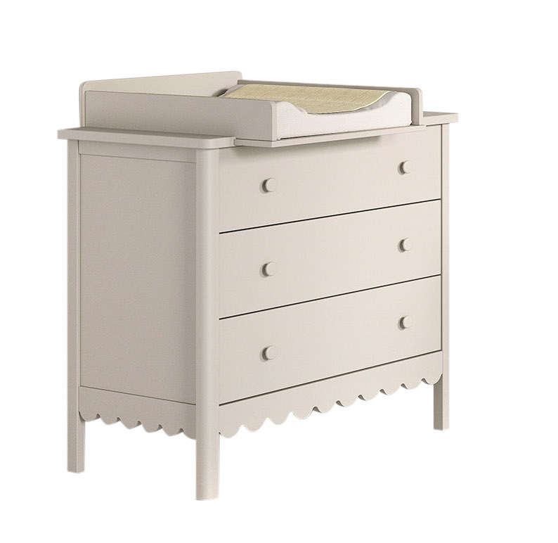 Ensemble Chambre swingo commode 3 tiroirs + plan à langer clay