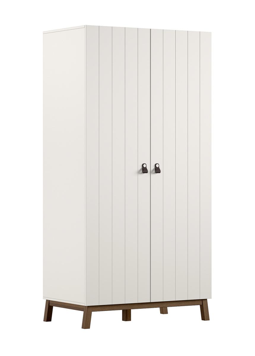 Armoire sezane 2 portes clay/noix